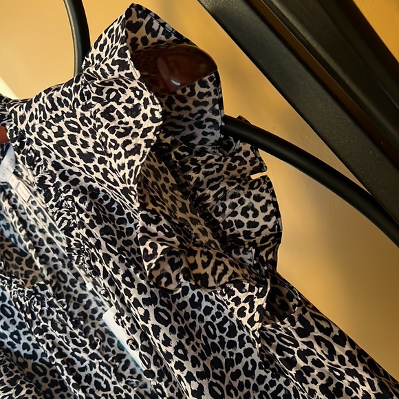 REBECCA TAYLOR Leopard Cap Sleeve Top - Picture 7 of 16